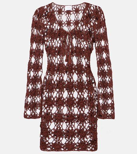 ANNA KOSTUROVA Crochet cotton minidress