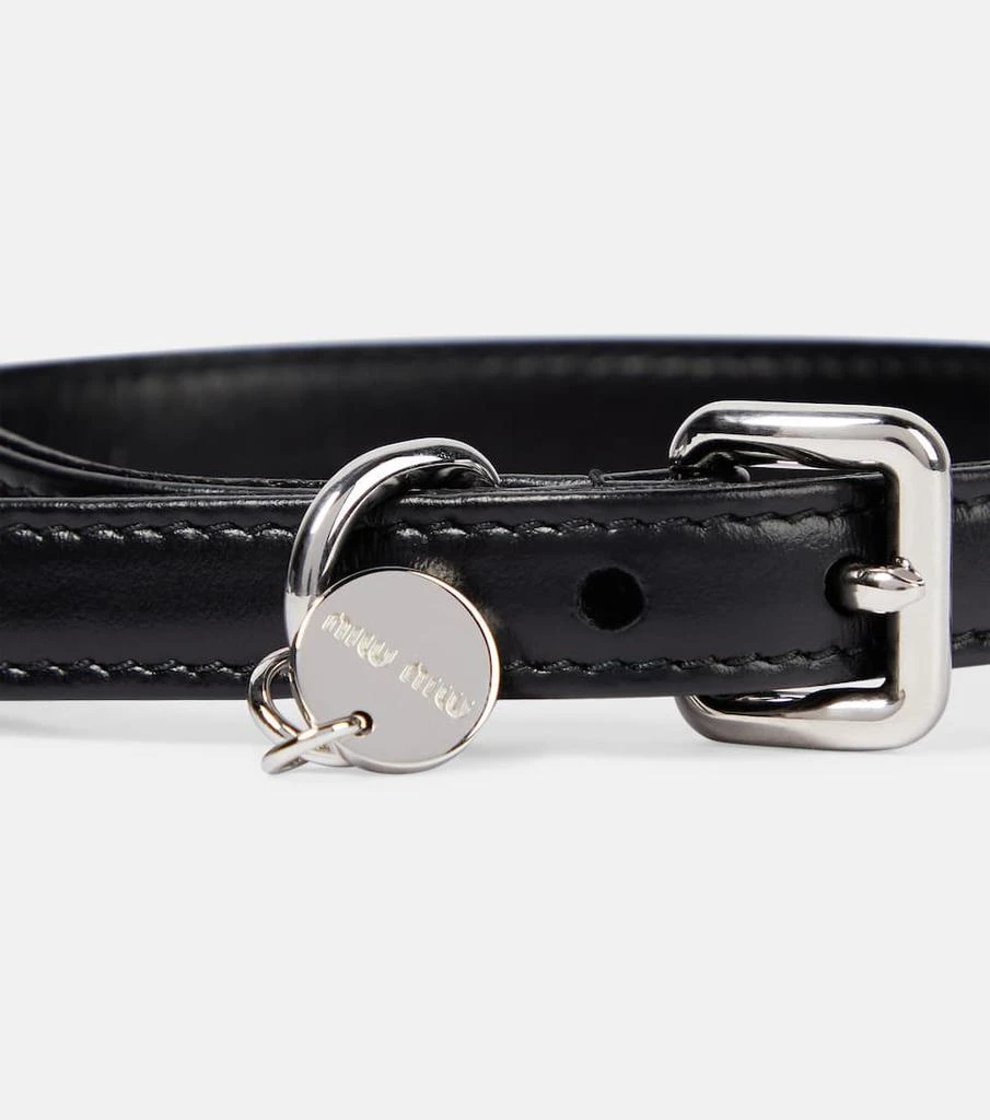 Miu Miu Embellished leather dog collar 2