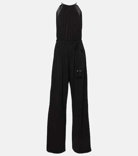 Max Mara Ubi silk satin-trimmed jersey jumpsuit 1