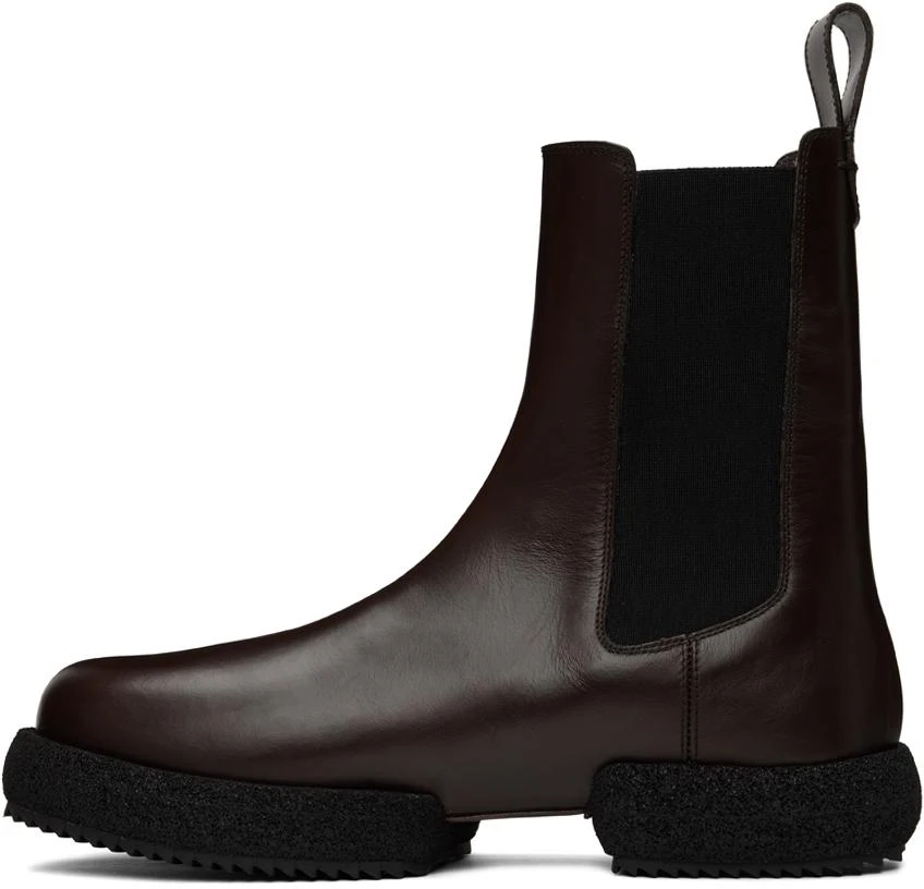 Dries Van Noten Brown Platform Chelsea Boots 3