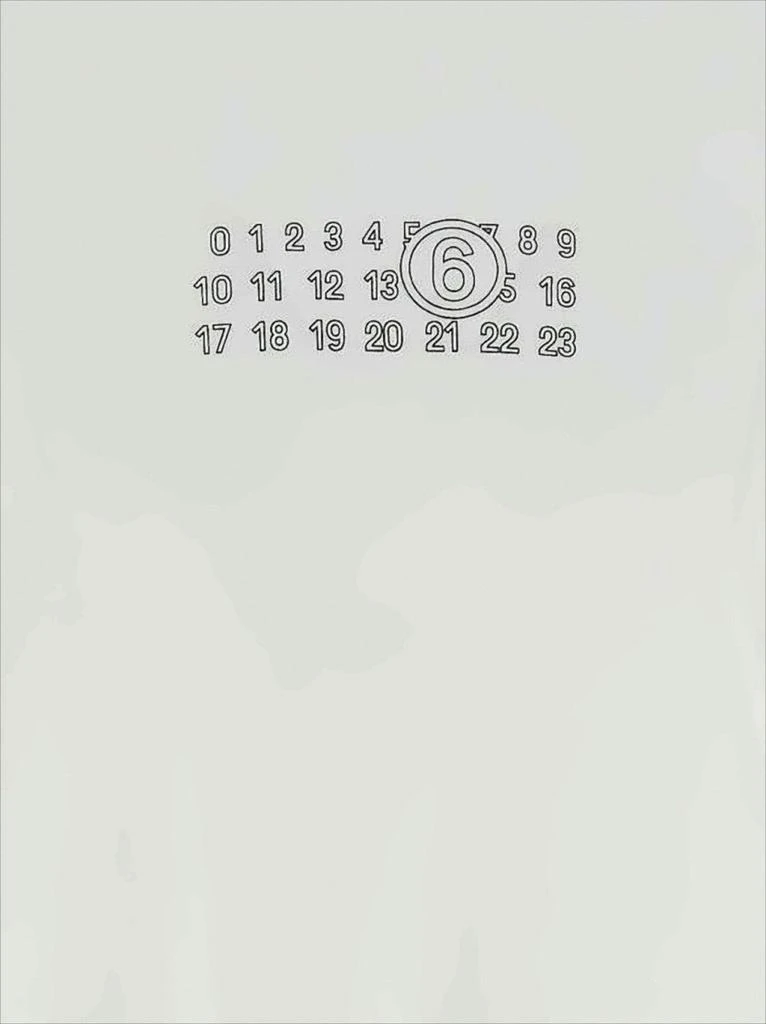 MM6 Boxy Crew Neck Cotton Tee with Minimalist Graphic 4