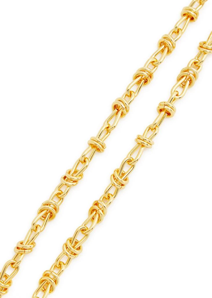 DAISY LONDON X Polly Sayer Knot 18kt gold-plated chain necklace 3