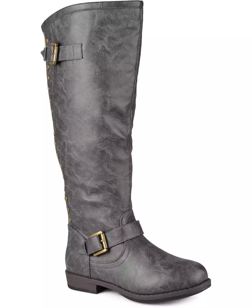 Journee Collection Women's Spokane Extra Wide Calf Knee High Riding Boots