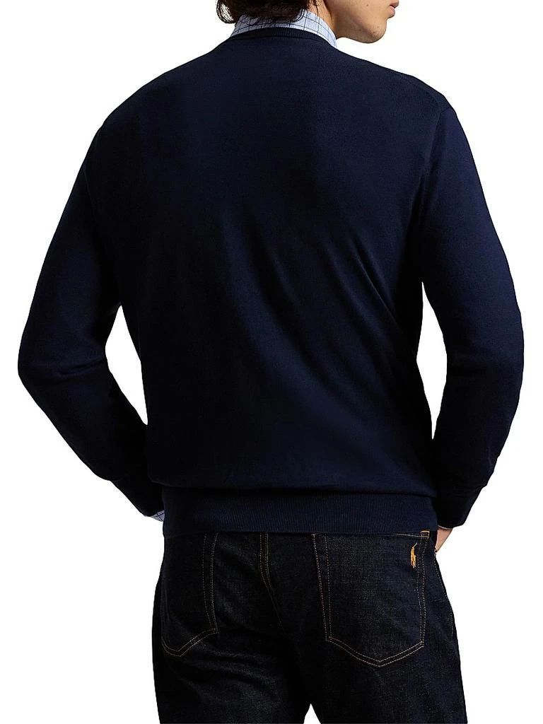 Ralph Lauren Logo Cotton V-Neck Sweater 4