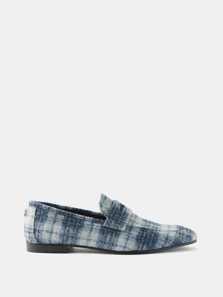 Bougeotte Flâneur tartan canvas loafers