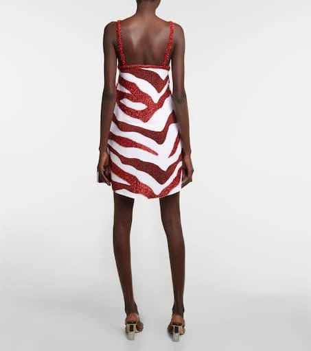 JW Anderson Zebra-print tinsel minidress 3