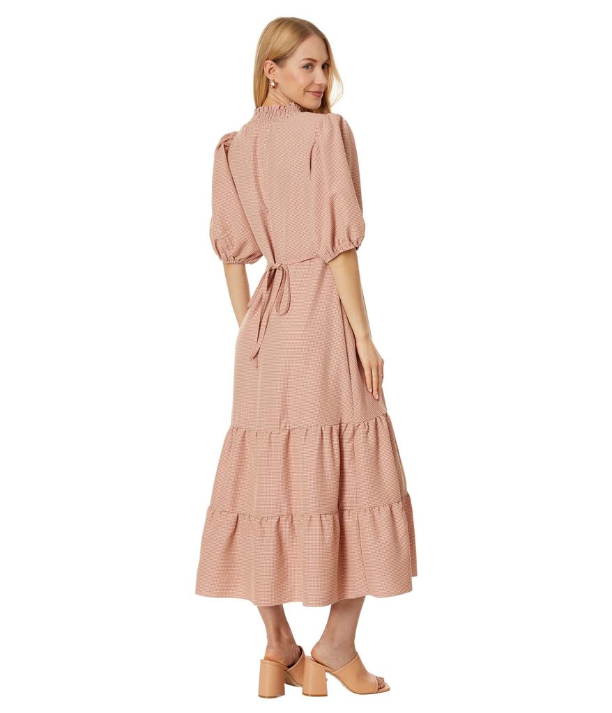 LITTLE MISTRESS Summer Gingham Tiered Midaxi Dress