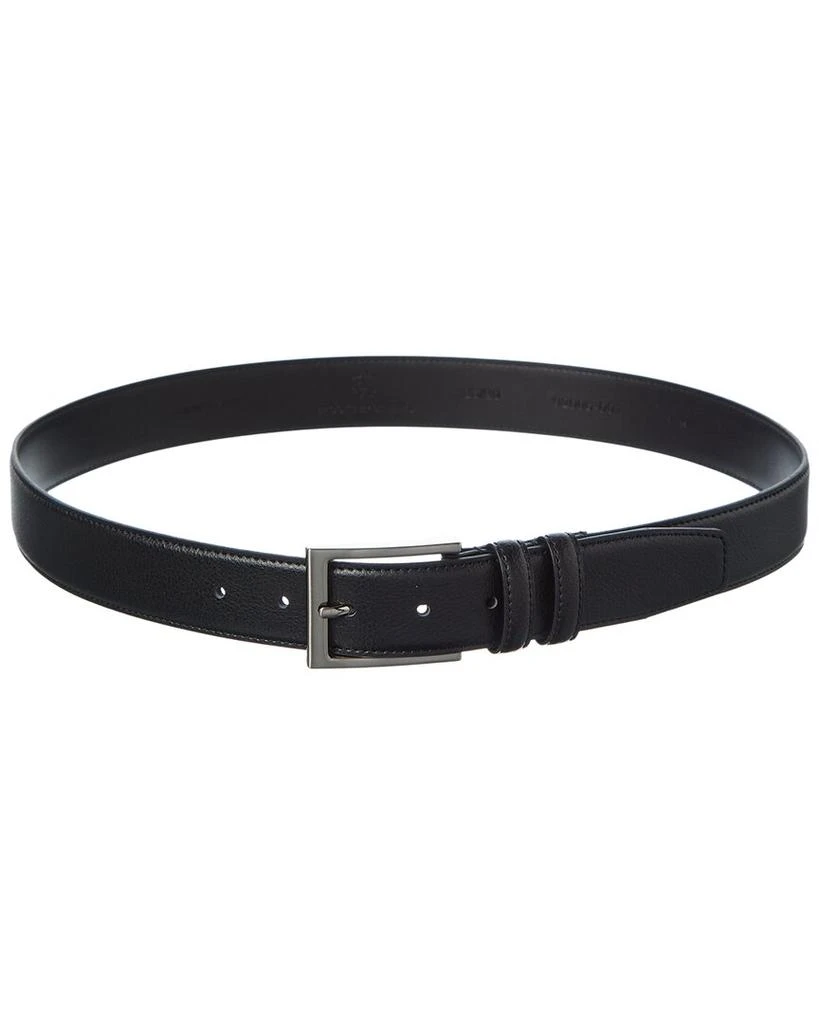Brooks Brothers Feather Edge Textured Leather Belt