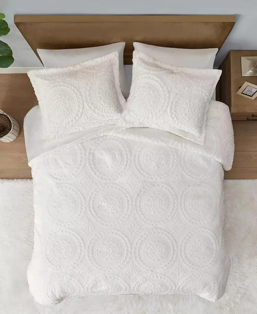Macy's Arya Embroidered Medallion Faux Fur 3-Pc. Comforter Set 6