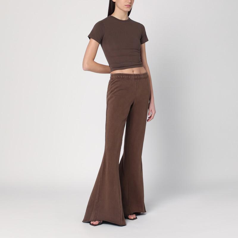 Entire Studios Brown cropped T-shirt in cotton