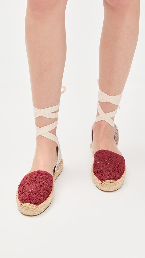 Soludos The Lauren Lace Up Crochet Espadrilles