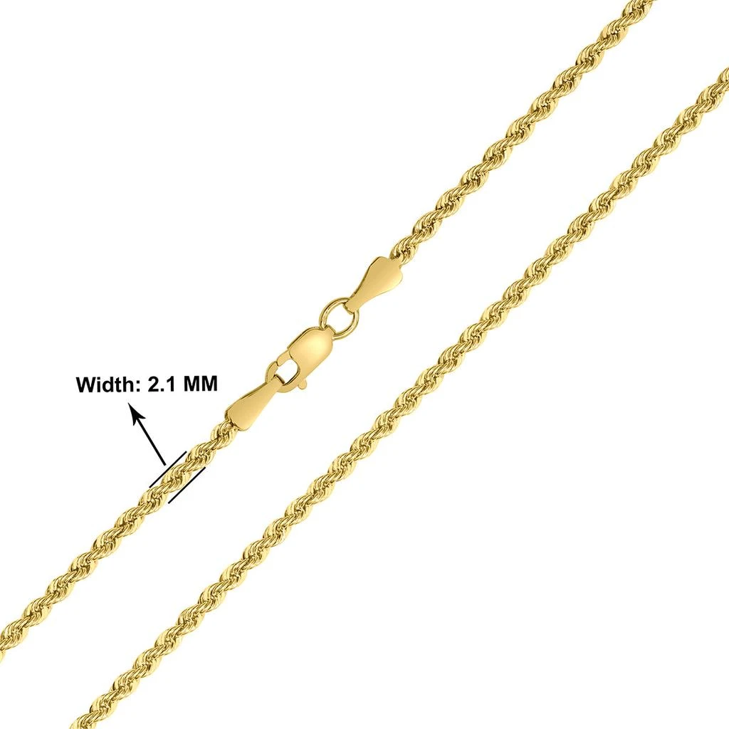 SSELECTS 14K Yellow Gold Filled 2.1Mm Rope Chain With Lobster Clasp  - 16 Inch 2