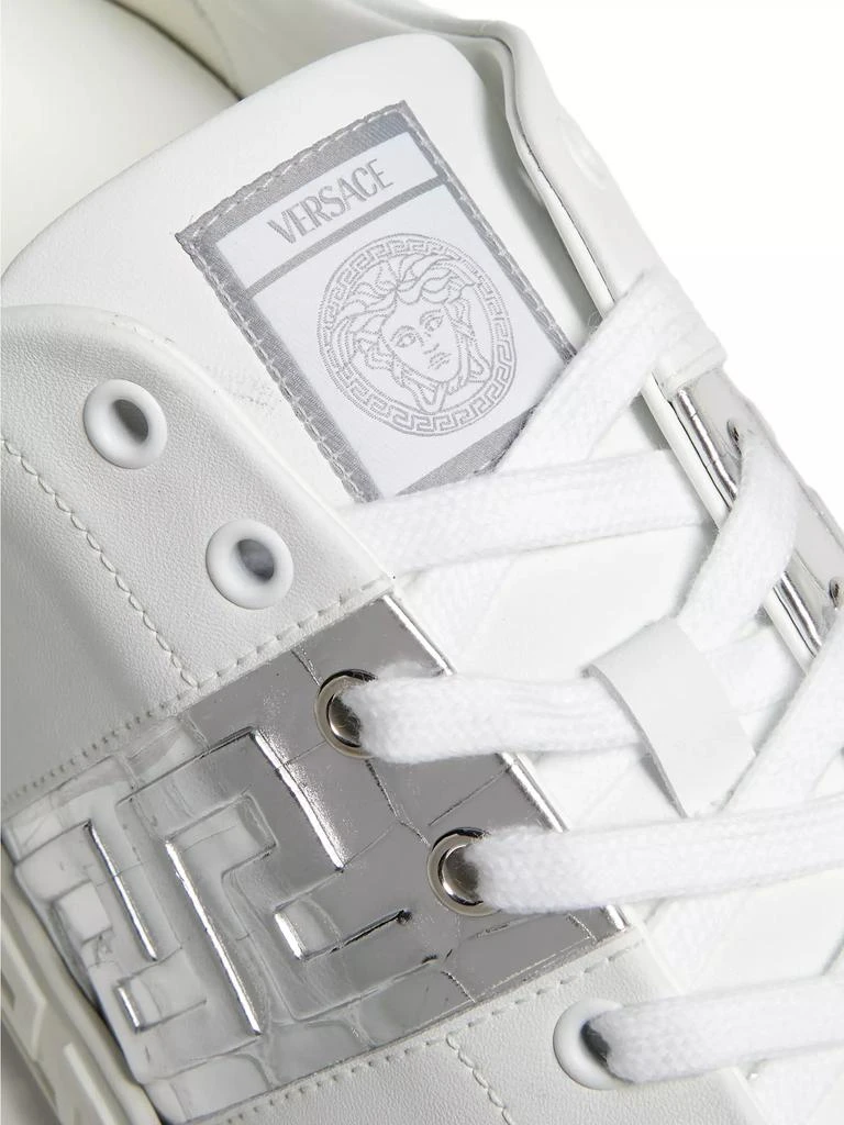 Versace Croc-Print Leather Sneakers 5