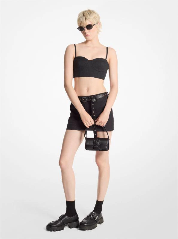 Michael Kors Stretch Wool Blend Bustier Top 1