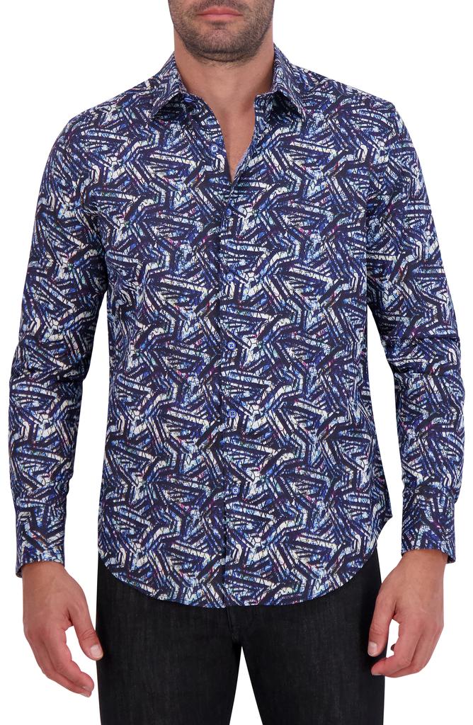 Robert Graham Morais Abstract Print Cotton Button-Up Shirt