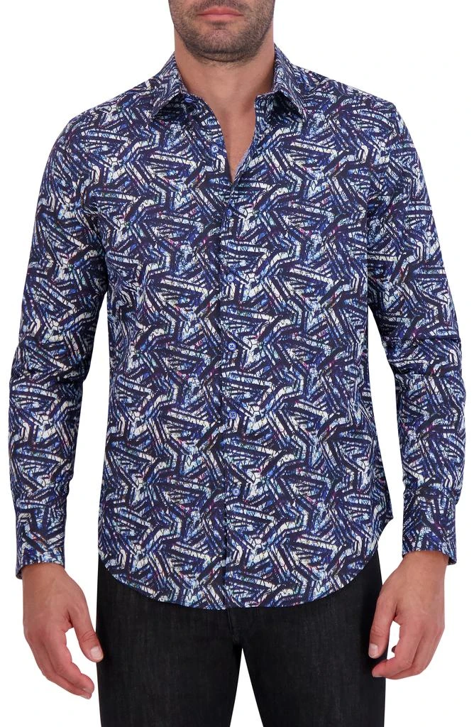 Robert Graham Morais Abstract Print Cotton Button-Up Shirt 1