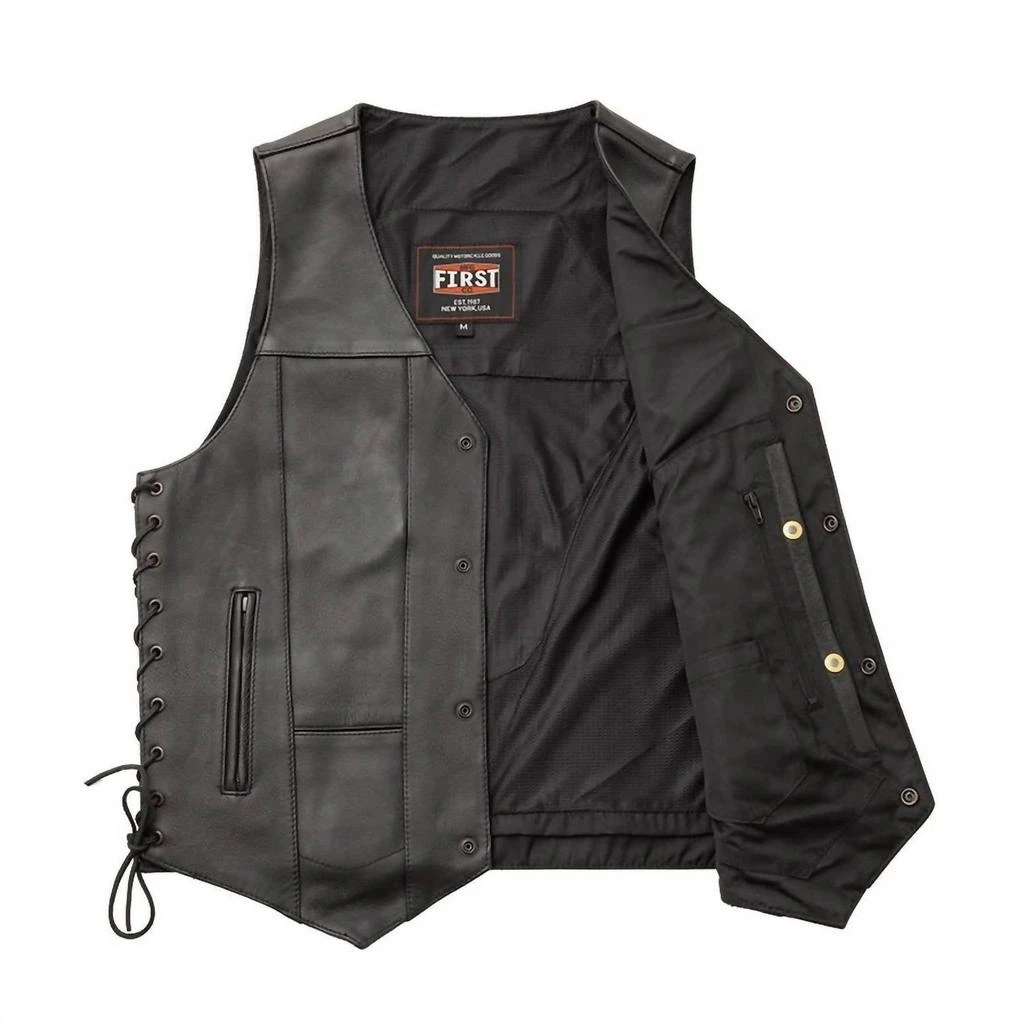 First MFG Co. First Mfg Co. - Men
s Top Biller Motorcycle Western Style Leather Vest 3