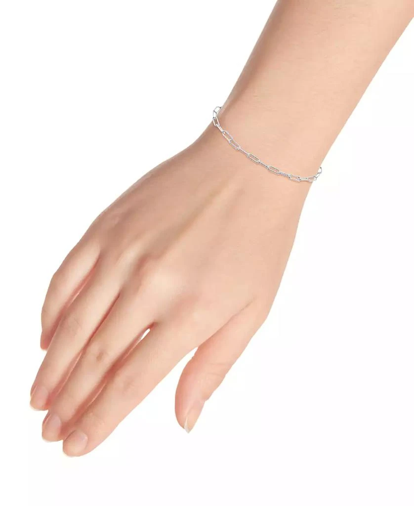 Giani Bernini Diamond-Cut Paperclip Chain Link Bracelet (7-1/4") in Sterling Silver or 18k Gold-plated Sterling Silver, Created for Macy's 2
