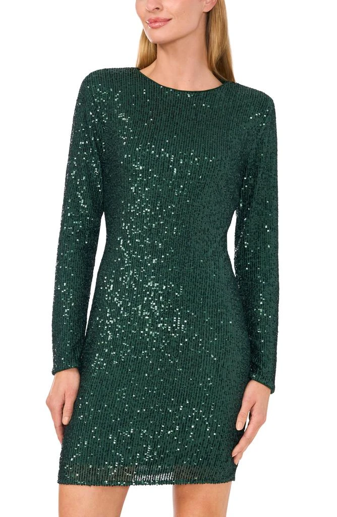 CeCe Sequin Long Sleeve Minidress 3