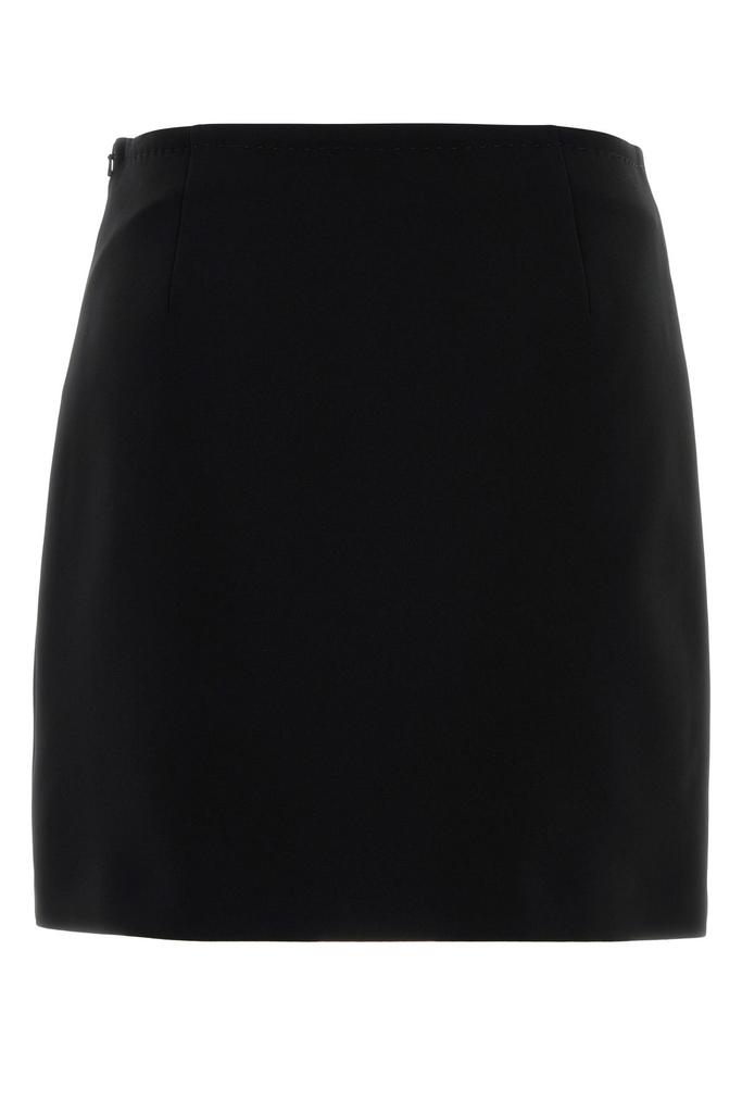 Max Mara Black triacetate blend Pagine mini skirt