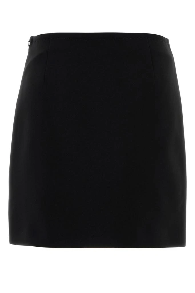 Max Mara Black triacetate blend Pagine mini skirt 1