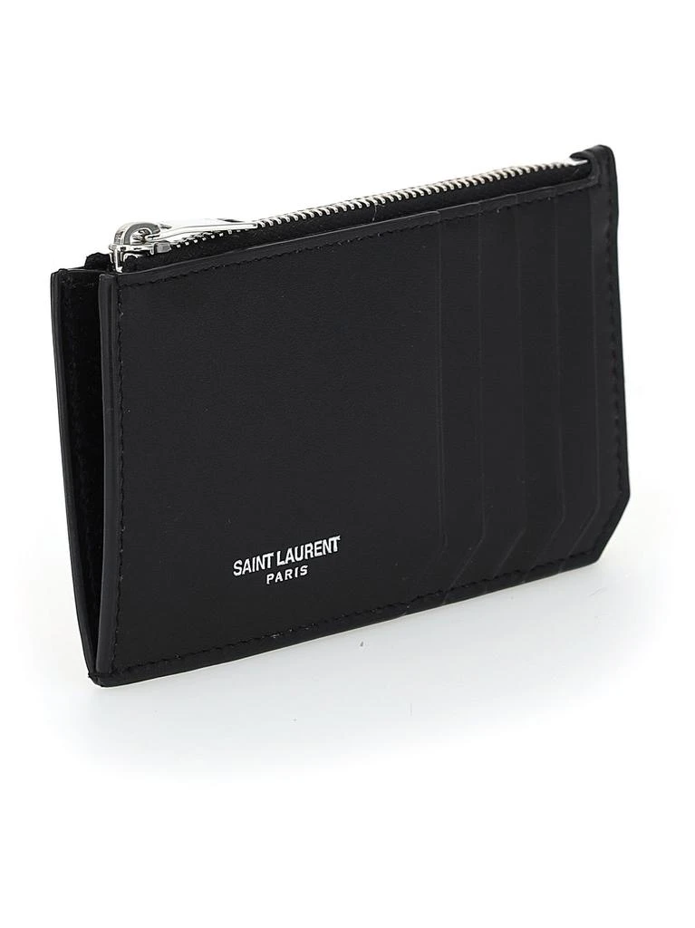 Yves Saint Laurent Saint Laurent Logo Detailed Zip-Up Cardholder 3