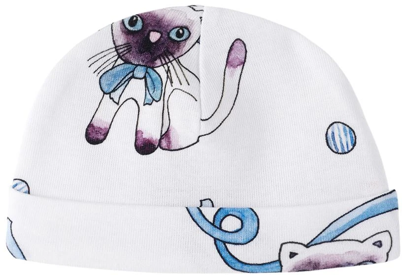 Mini Rodini Baby White Siamese Cat Beanie 1