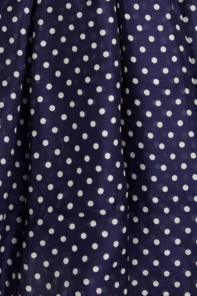 Zimmermann Polka-dot linen and silk-blend halterneck midi dress 4