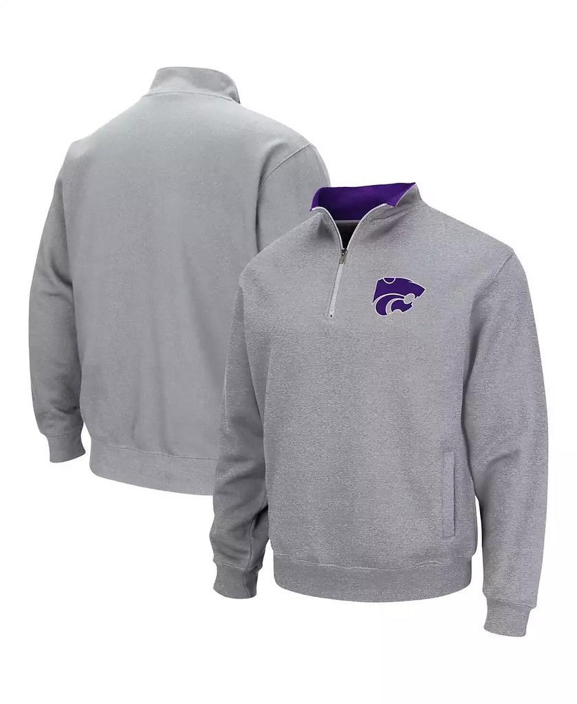 Colosseum Men's Heathered Gray Kansas State Wildcats Tortugas Team Logo Quarter-Zip Jacket