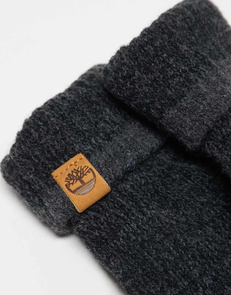 Timberland Timberland marled magic touch gloves in black 2