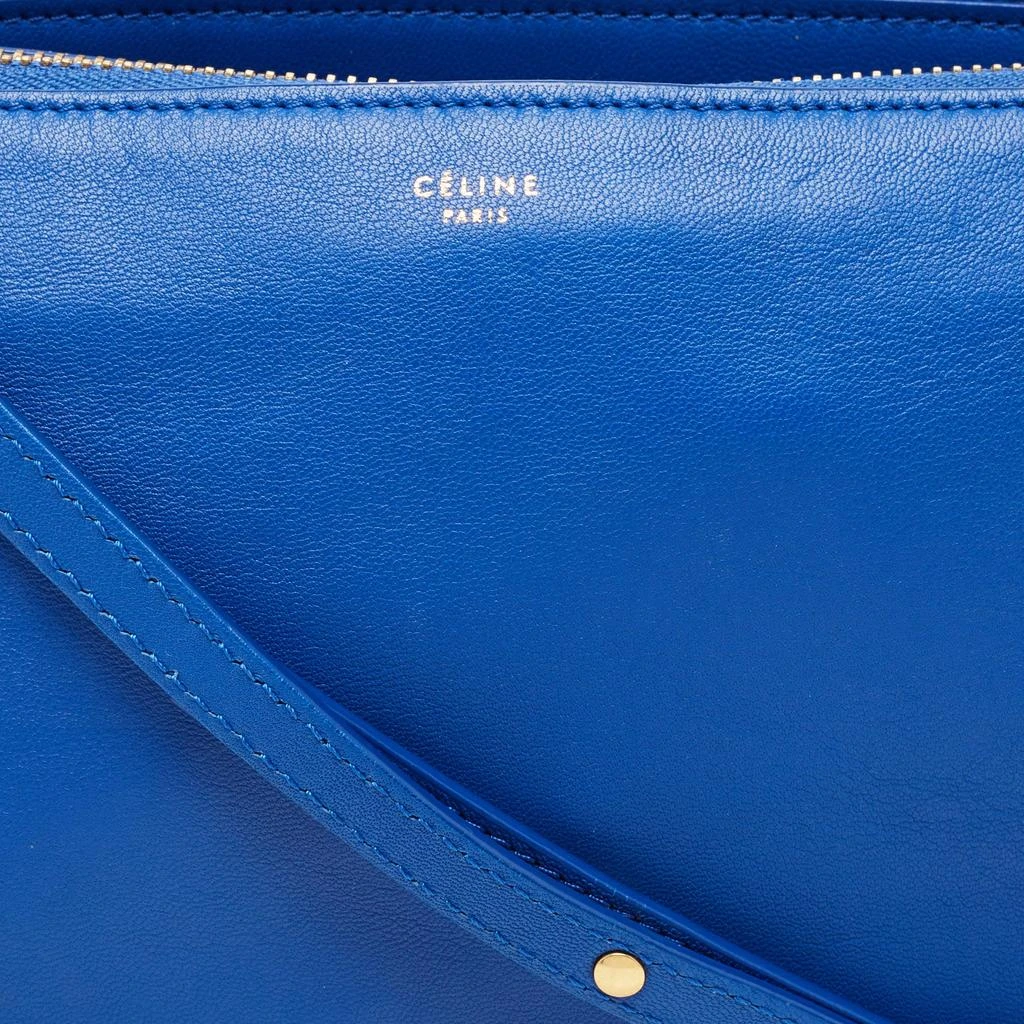 Celine Celine Blue Leather Large Trio Zip Crossbody Bag 5