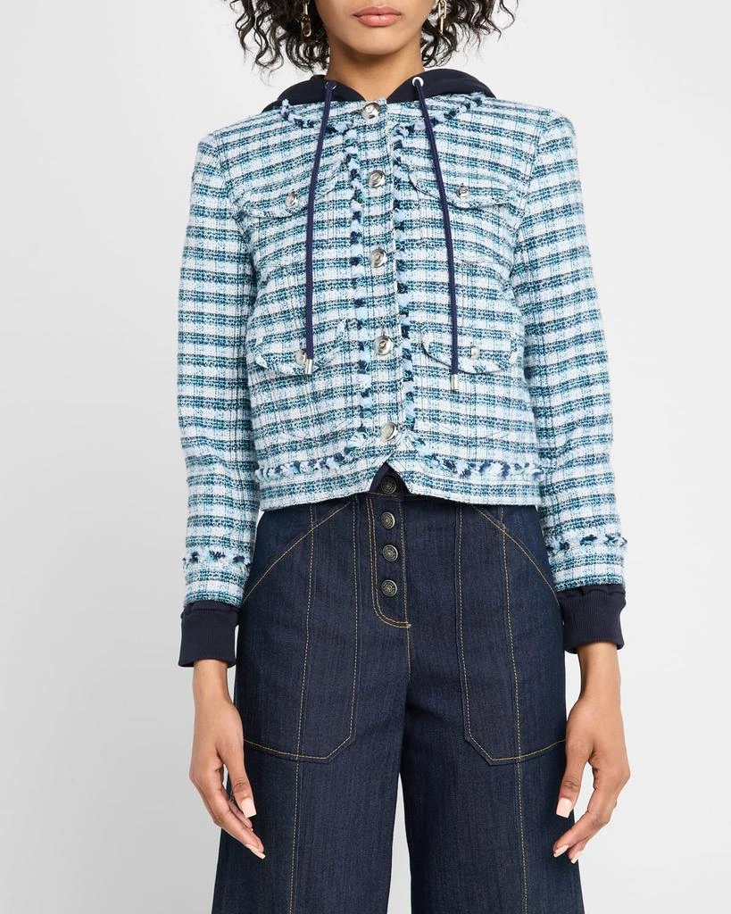 Cinq a Sept Emery Hooded Tweed Jacket 5