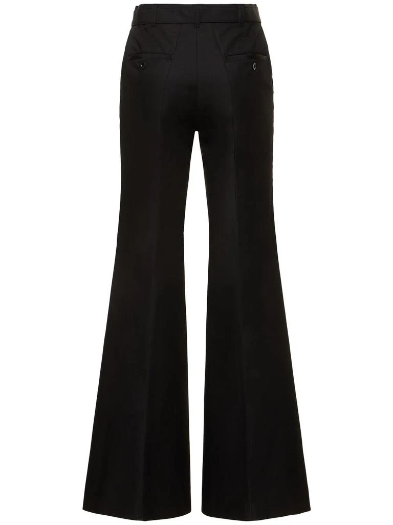 SACAI Cotton Blend Gabardine Wide Pants W/belt 4