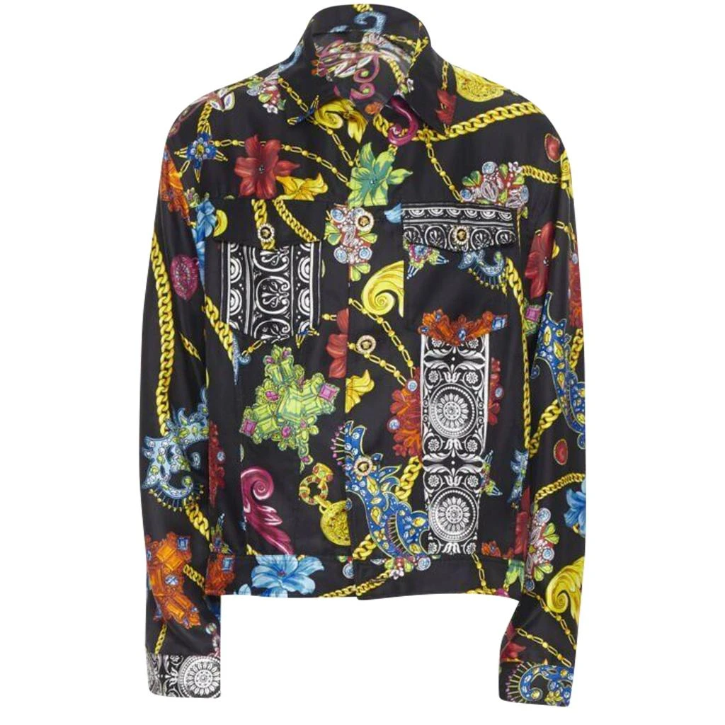 Versace silk crystal Medusa button jacket 1