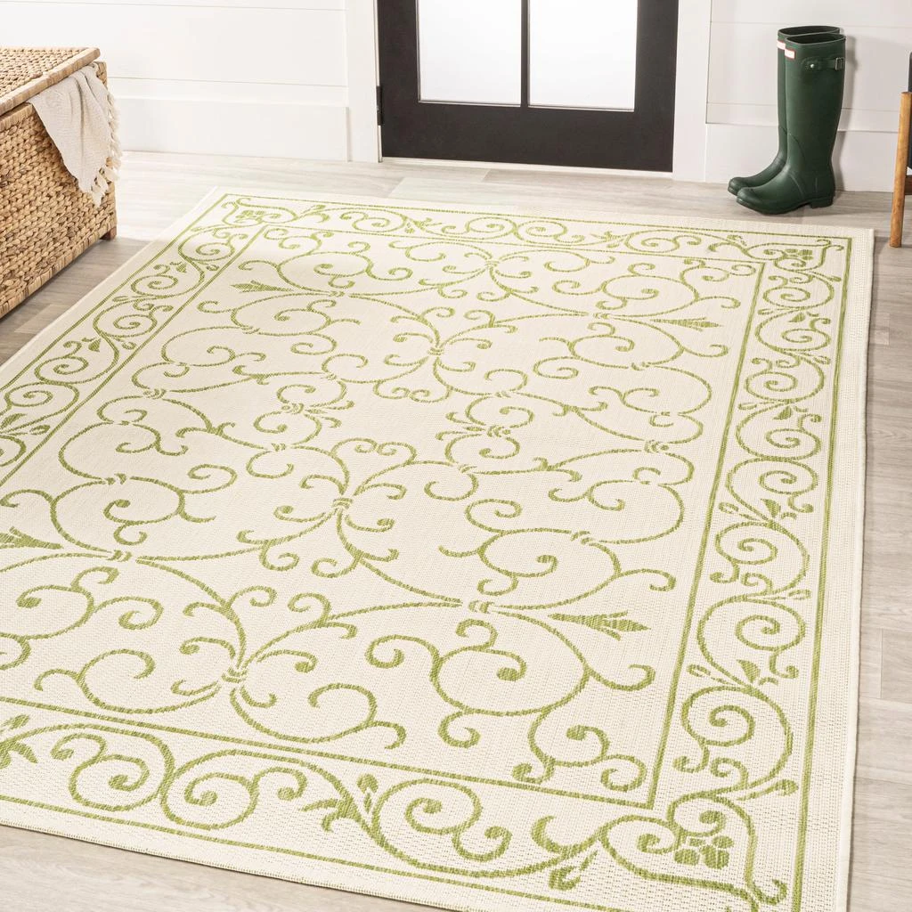 JONATHAN Y Charleston Vintage Filigree Textured Weave Indoor/Outdoor Area Rug 17