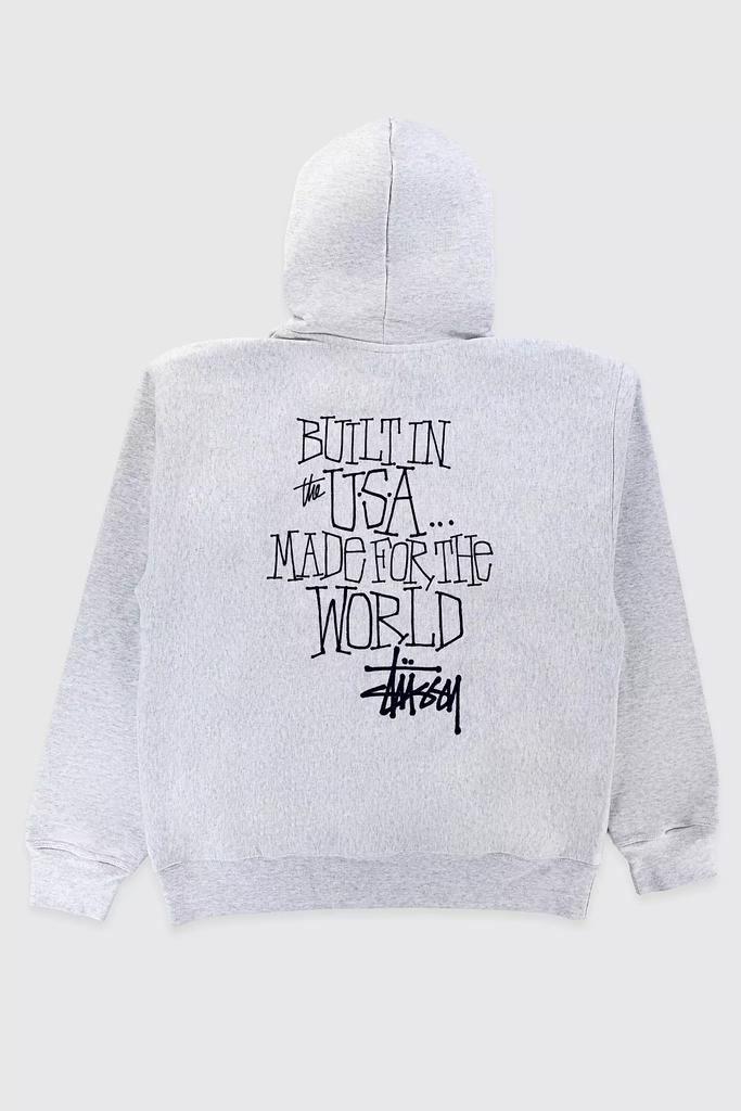 STUSSY Outline Zip Hoodie Black - Hoodies - BeyondStyle