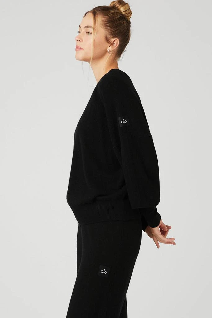 Alo Cashmere Jet Set Crew - Black 3