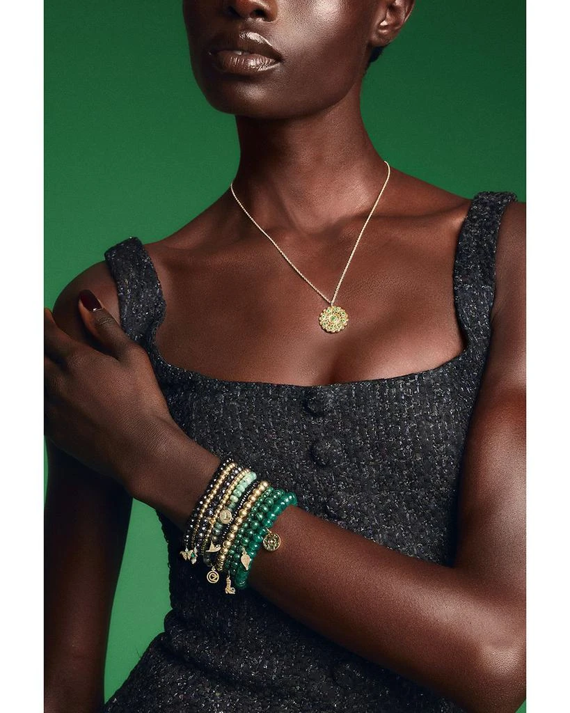 Sydney Evan Wicked x Sydney Evan 14K Yellow Gold Emerald Filigree Pendant Necklace, 16" 2