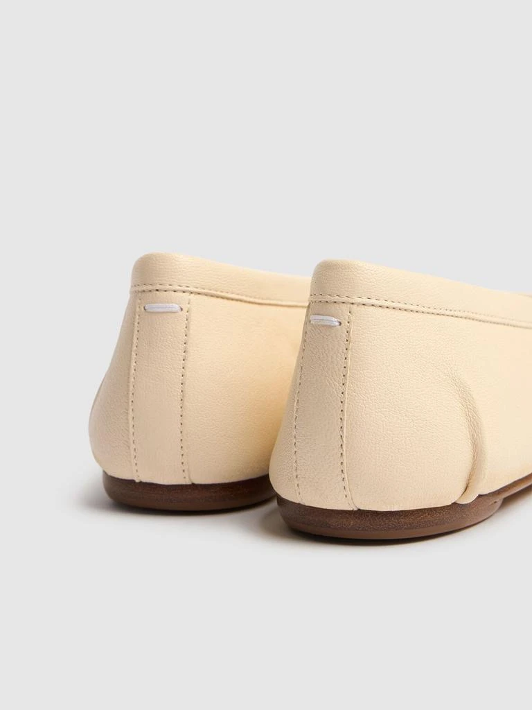 MAISON MARGIELA 10mm Tabi Leather Ballerina Flats 4