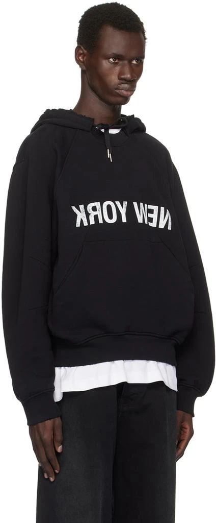 Helmut Lang Black 'New York' Hoodie 2