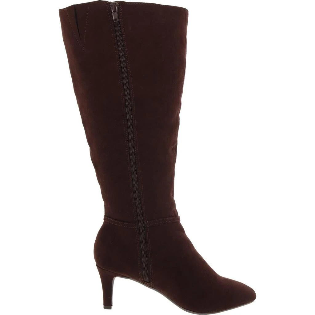 Karen Scott Hanna Womens Faux Leather Wide Calf Knee-High Boots 5