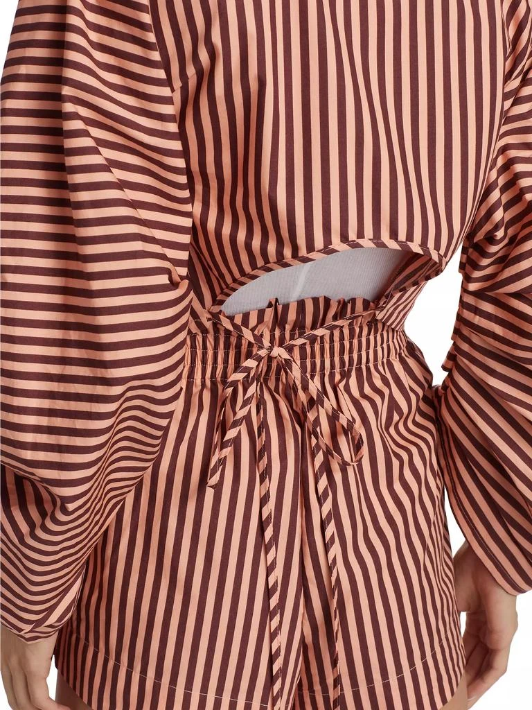 Hevron Raquel Striped Cotton Top 6