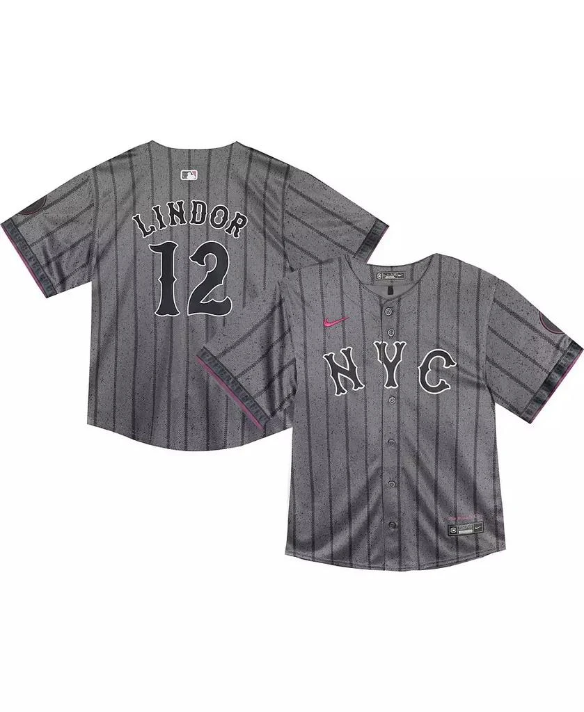 NIKE Toddler Francisco Lindor Graphite New York Mets 2024 City Connect Limited Player Jersey 1