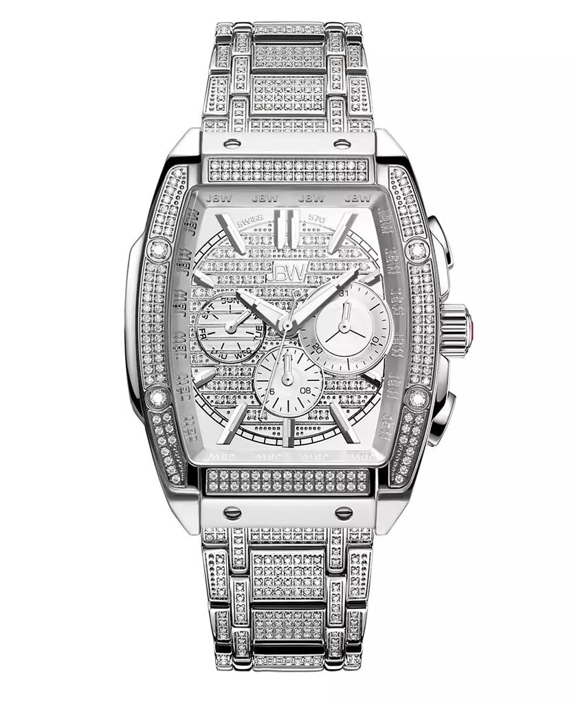 Jbw Men's Echelon Platinum Series Diamond (3 ct. t.w.) Stainless Steel Watch, 41Mm 1