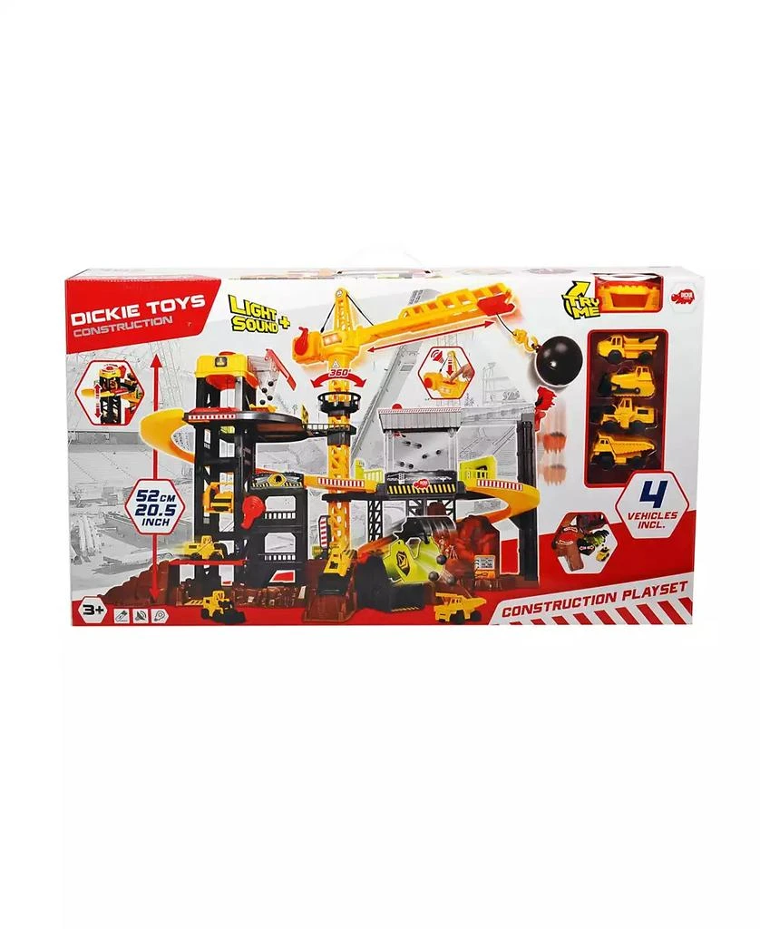 Dickie Toys HK Ltd Dickie Toys Construction Playset with 4 Die-Cast Cars 10