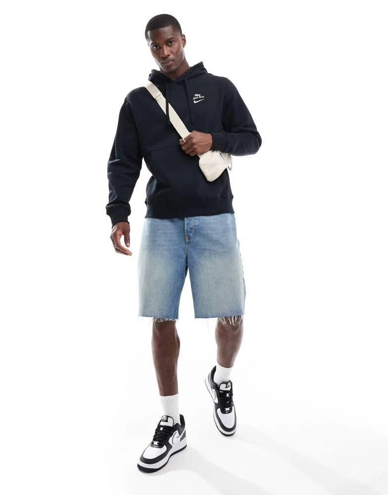 NIKE Nike Club graphic back print hoodie in black 3