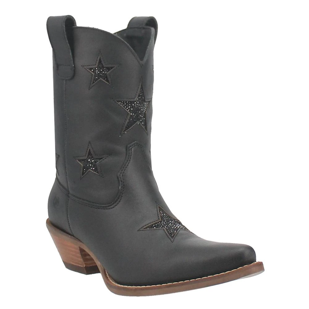 Dingo Star Struck Tooled Inlay Snip Toe Cowboy Booties 2