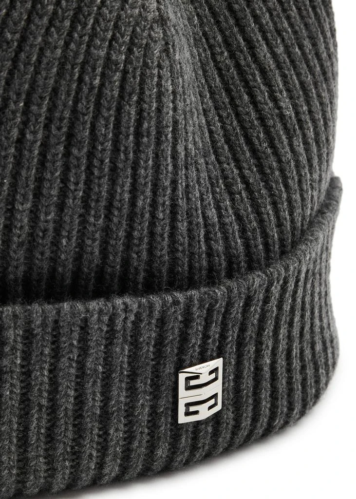 Ribbed logo wool-blend beanie – On Sale Now with Up to 61  display picture 1