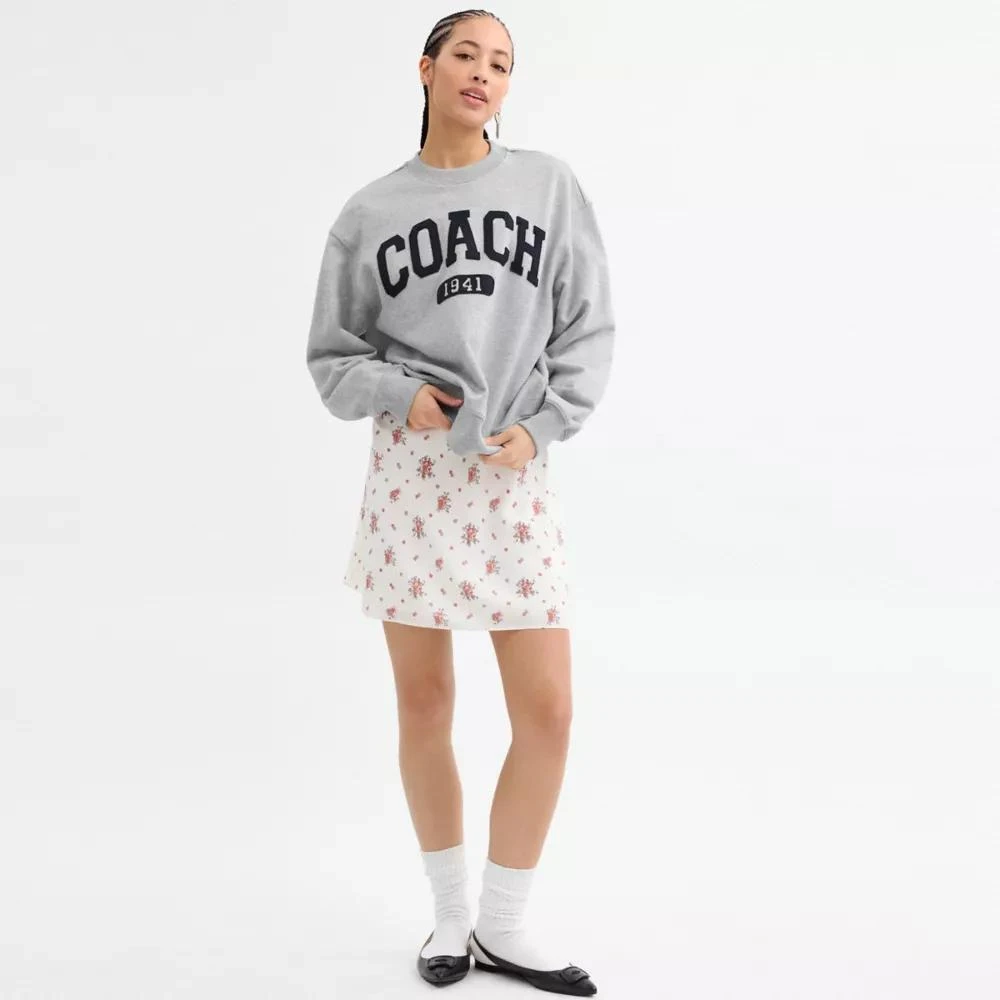 Coach Sporty Signature Boyfriend Crewneck Sweatshirt 2