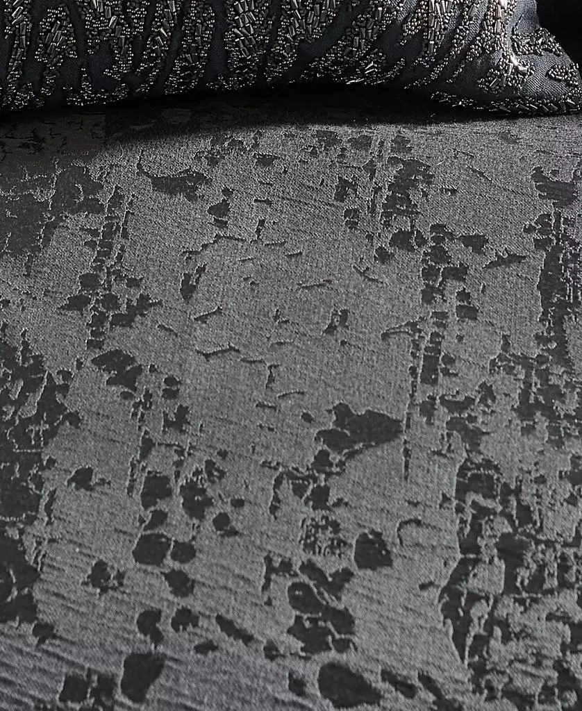 Donna Karan CLOSEOUT! Moonscape Reversible Textured Jacquard Duvet Cover 7